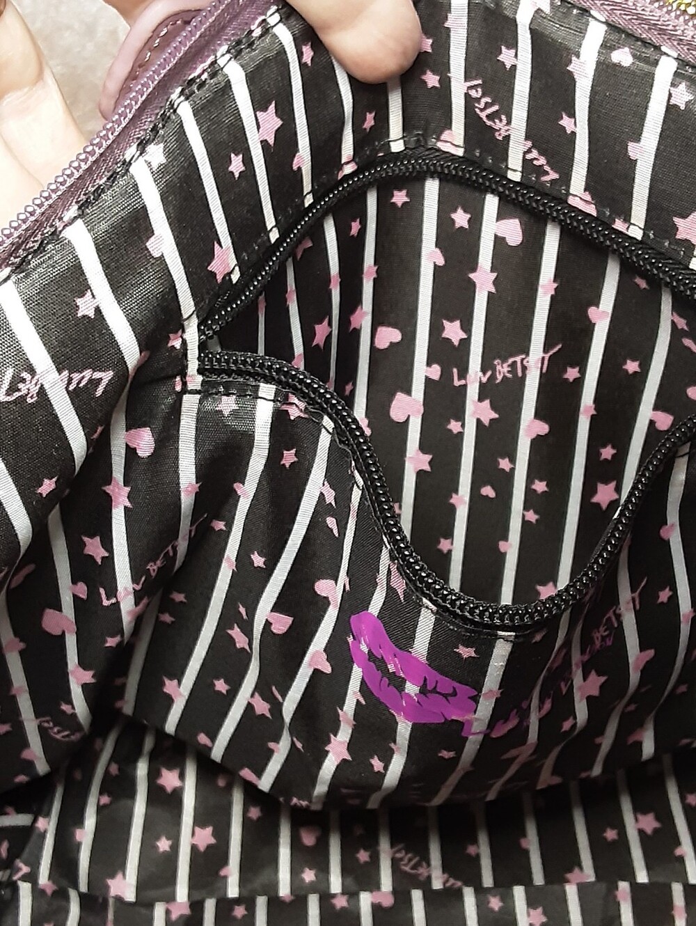 Luv Betsey Mauve Pink Heart-Accent Tote Bag - Picture 7 of 12
